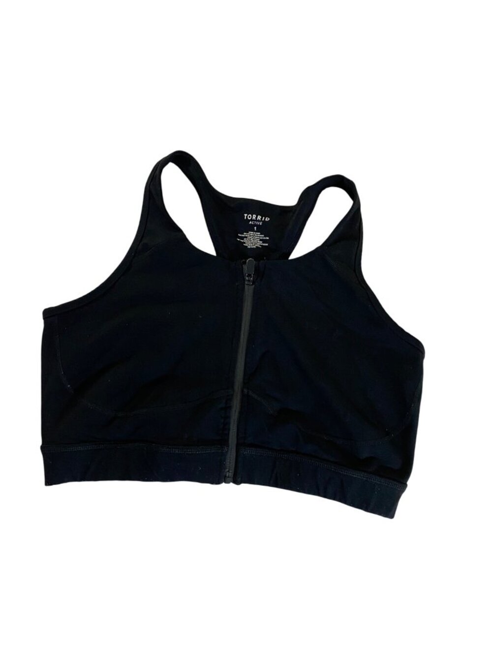Torrid Active Women's Black Front Zip Athletic Sports Bra - 1XL
